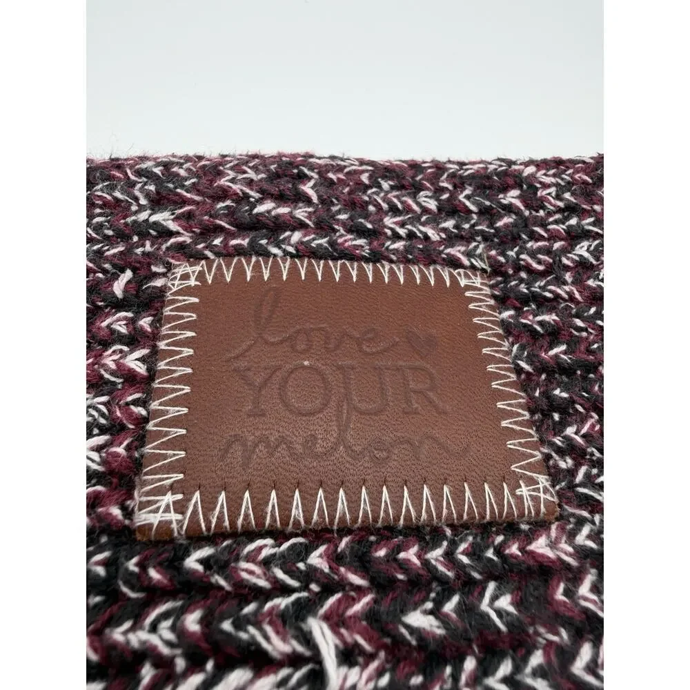 Love Your Melon Maroon Speckled Headband Cotton Blend Knit Ear Warmer One Size